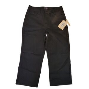 NYDJ Jeans Women's Black Joni Capri Pants Lift Tuck Technology Size 4P